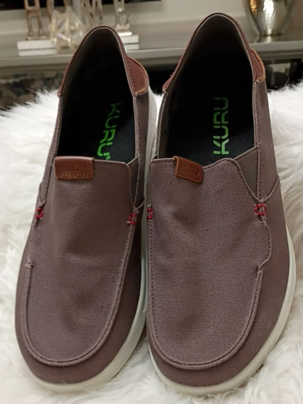 Kuru Pace Walnut Brown Orthopedic Arch Supportive Slip On Deck Shoes 9.5M